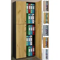 VCM Büroschrank Aktenschrank Lona 5-fach Drehtüren