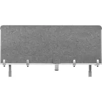 BakkerElkhuizen Schreibtisch-Akustik-Trennwand BE Safety Screen Rückwand, ohne Acrylfenster, Dicke 10 mm, B 1800 x H 600 mm, hellgrau