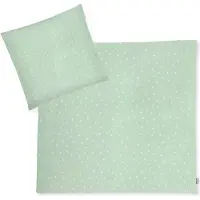 Julius Zöllner Kinderbettwäsche JULIUS ZÖLLNER "Stary", grün (salbeigrün), B/L: 80cm x 80cm, 1 Stk., 1 Stk., Jersey, B/L: 35cm x 40cm, 2 Stk., Jersey, Obermaterial: 100% Baumwolle, Bettwäsche, Kinderbettwäsche