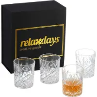 Relaxdays 4x Whiskygläser