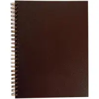 Elco Collegeblock DIN A5 Quadrille Spirale Seitlich gebunden Balacron Softcover Braun Perforiert 80 Blatt