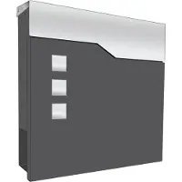 LCD Briefkasten mit Zeitungsfach graphit