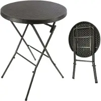 VCM Klapptisch | Stehtisch | Partytisch | Gartentisch klappbar | Bistrotisch | Bartisch 110 cm rund Ø 80 cm