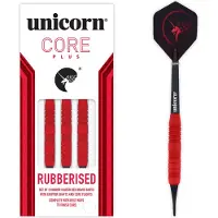 Unicorn Core Plus Rubberised Red Brass Soft Darts 1 Satz