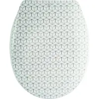 MSV 141749, Verlängert, Harter Toilettensitz, Beige, Thermoset, 370 mm, 455 mm