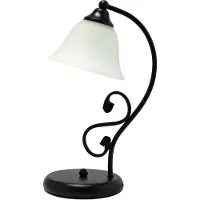 Licht-Erlebnisse Tischleuchte Landhaus "Dorothea" 37cm hoch wohnliche Nachttischlampe Schlafzimmer