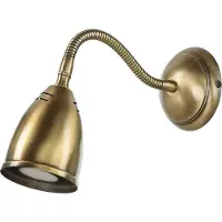 Licht-Erlebnisse Wandlampe E27 in Bronze aus Echt-Messing Rustikal Wandleuchte