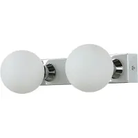 Licht-Erlebnisse Wandlampe Modern BRAZOS Schwarz Glas Metall 2-flammig Wandleuchte Flur Bad Esszimmer