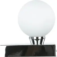 Licht-Erlebnisse Wandlampe Modern BRAZOS Schwarz Glas Metall 2-flammig Wandleuchte Flur Bad Esszimmer