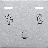 Merten MER 587660 Klingeltaster mit LED-Anzeigen aluminium, System M