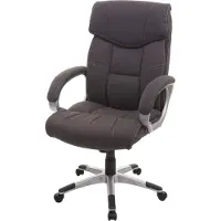Mendler Bürostuhl MCW-A71, Chefsessel Drehstuhl Schreibtischstuhl, Stoff/Textil, MVG dunkelgrau