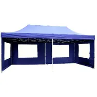 VCM PROFI | Pavillon | Maße ca. 3x6 m | wasserabweisende 270 g/m² PE Plane | Partyzelt mit Seitenteilen | Gartenzelt