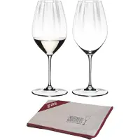 Riedel PERFORMANCE Riesling Glas 2er Set + Poliertuch