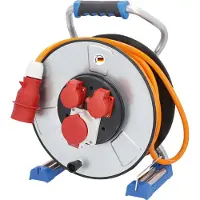 As Schwabe IronCoat CEE Kabeltrommel 25m Verlängerung H07BQ-F 5G2,5 2 Steckdosen 1x CEE