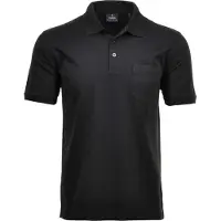 Ragman Herren Poloshirt - Oberteil, Softknit-Polo, Baumwollmischung, Brusttasche, Knopfleiste, kurz, einfarbig