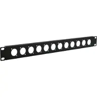 EXSYS 19" Rackblende 1HE, 12x D-Typ (XLR)