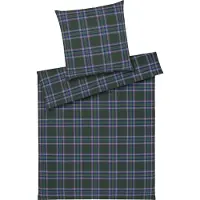 Elegante Soft-Flanell-Bettwäsche-Garnitur Westminster Farbe Moos-Grün Größe 135x200+80x80
