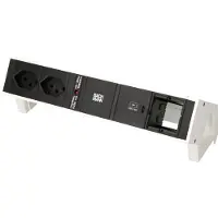 Bachmann Tischsteckdosenleiste DESK 2, 2x T13, 1x USB C, 1x Custom