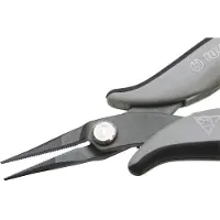 Wetec Mini-Flachrundzange, Greifflächen geriffelt, 1,2 mm, ESD-Griffe