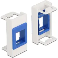 DeLOCK Easy 45 Modul Keystone Halterung 22,5 x 45 mm, weiss / blau