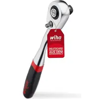 Wiha Umschaltknarre 1/4 zoll mit Druckknopf und Kugelsicherung