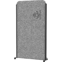 MAUL Mobiles Stellwandsystem MAULcocoon Akustik, B 1000 x H 1800 mm, dunkelgraue Oberfläche, anthrazit