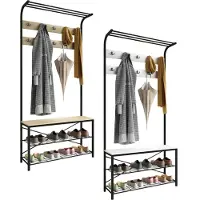 VCM Schuhregal "Metall Garderobe Kleiderständer Schuhregal Taliro", weiß, B:90cm T:30cm, Garderobenpaneele, Schuhregal