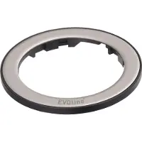 Evoline One Abdeckring Abdeckung ø59 mm, Höhe 4 mm, Kunststoff schwarz/Edelstahl-Effekt