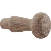 Alles im griff Mantelhaken Horus zum Einbohren ø 10 x 12 mm, Tiefe 35 mm, Eiche roh