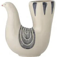 Bloomingville - Trudy Vase H19 cm - Weißes Steinzeug