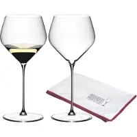 Riedel VELOCE Chardonnay Weinglas 2er Set + Poliertuch