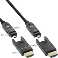 InLine HDMI AOC Kabel, Ultra High Speed HDMI Kabel, 8K4K, schwarz, 10m
