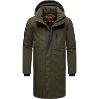 STONE HARBOUR Regenmantel "Xandroo XX" Langer Herren Wintermantel mit Kapuze