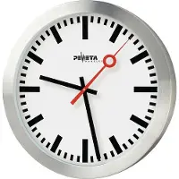 Peweta Wanduhr Bahnhof silber 30.0 cm Aluminium