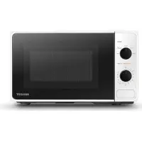 Toshiba MM2-MM20PF(WH) - Mikrowelle, voll funktionsfähig mit 5 Leistungsstufen de, leichtes Auftauen, 20 L, 800 W, Farbe white