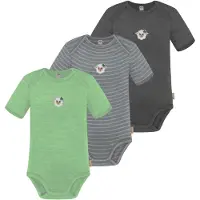 Normani 3er Set Baby Merino Body Kurzarm „Tauranga" - 9295