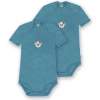 Normani 2er Set Baby Merino Body Kurzarm „Tauranga" - 9289