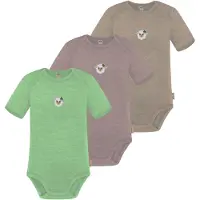 Normani 3er Set Baby Merino Body Kurzarm „Tauranga" - 9295