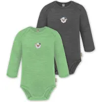Normani 2er Pack Baby Merino Body Langarm „Auckland" - 9373