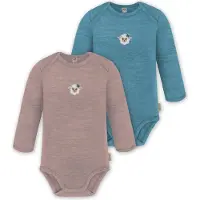 Normani 2er Pack Baby Merino Body Langarm „Auckland" - 9373