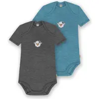 Normani 2er Set Baby Merino Body Kurzarm „Tauranga" - 9297