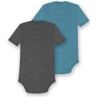 Normani 2er Set Baby Merino Body Kurzarm „Tauranga" - 9297