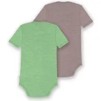 Normani 2er Set Baby Merino Body Kurzarm „Tauranga" - 9297