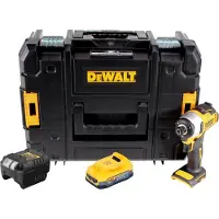 DeWalt DCF 809 E1T Akku Schlagschrauber 18 V Brushless + 1x Powerstack Akku 1,7 Ah + Ladegerät + TSTAK