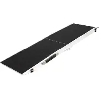 Wiltec Hunderampe faltbar 183x49cm 92x49cm 115kg Aluminium Haustierrampe