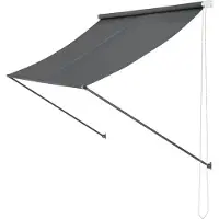 Pro-Tec Markise 250x120cm grau Sonnenschutz Beschattung Terrasse Garten []