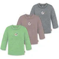 Normani 3er Pack Baby Merino Longsleeve „Taupo" - 9475