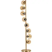 Opviq , Simay 8 Li Eskitme Bal Caml Lambader, Stehlampen, Gold, Metall, 30 x 30 x 155 cm