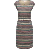 Ragwear Shirtkleid "Lilithe YOUMODO" Eingrifftaschen Sommerkleid mit Alloverprint und Flechtgürtel