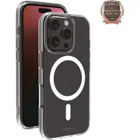 Vivanco MAG STEADY Cover fuer iPhone 16 Pro, transparent, 1.5m Drop-Protection, MagSafe Support